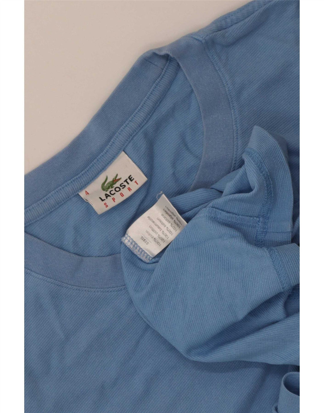 Lacoste Mens T-Shirt Top Size 4 Medium Blue Cotton
