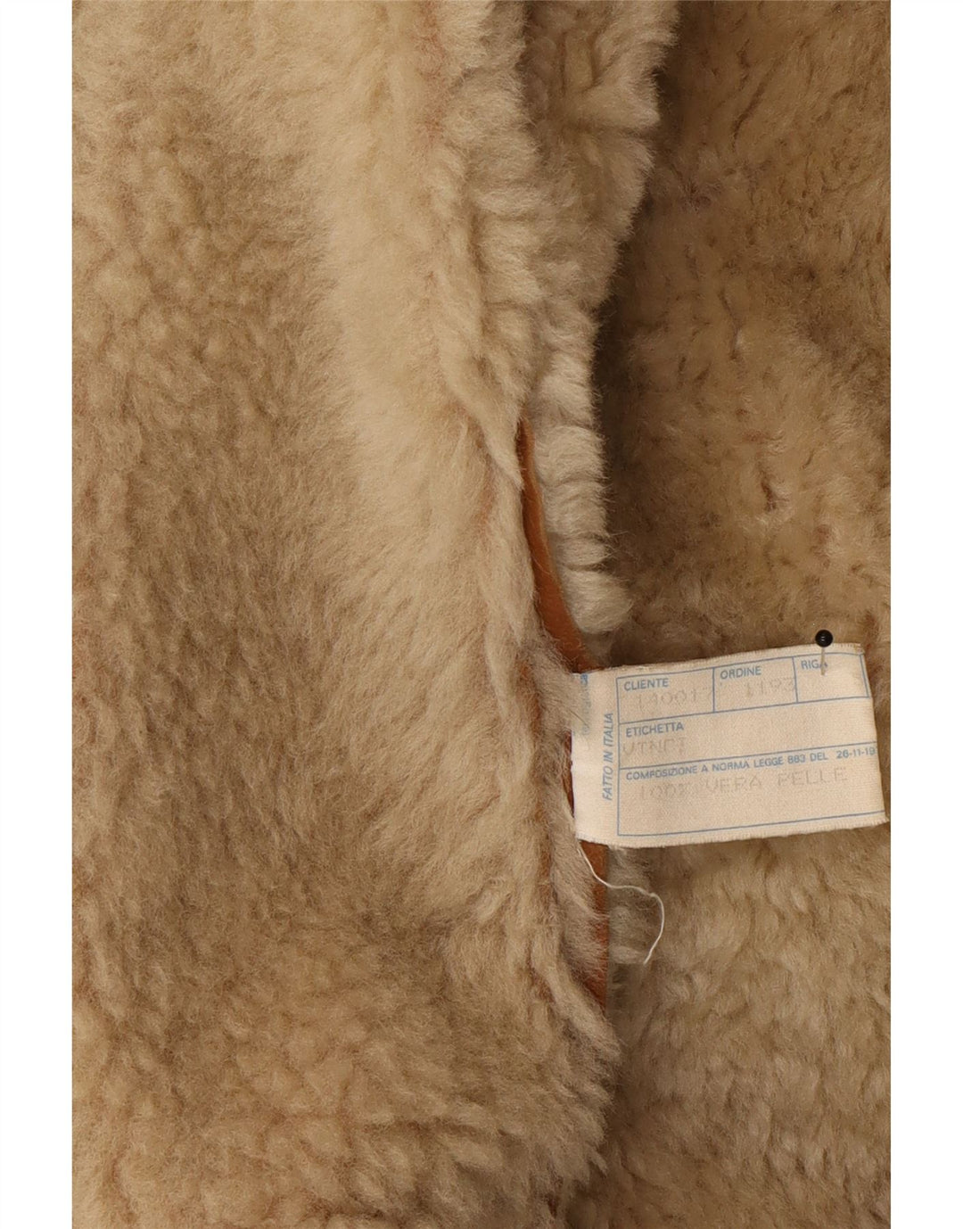 Vinci Mens Shearling Jacket UK 40 Large Brown Leather
