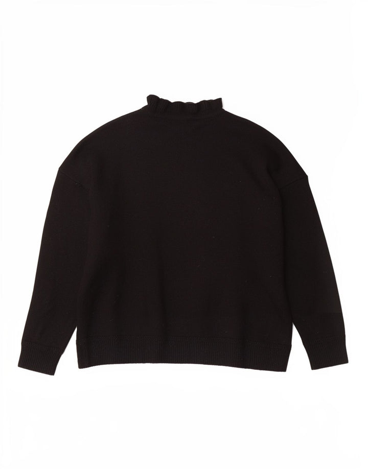 Marks & Spencer Womens Turtle Neck Jumper Sweater UK 16 Large Black