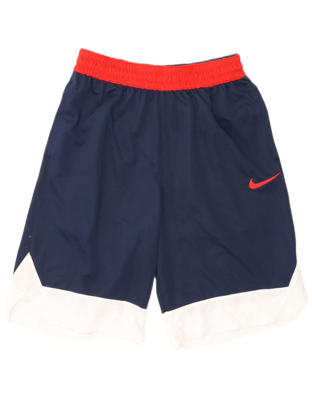 Nike Mens Dri Fit Sport Shorts Small Navy Blue Colourblock Polyester