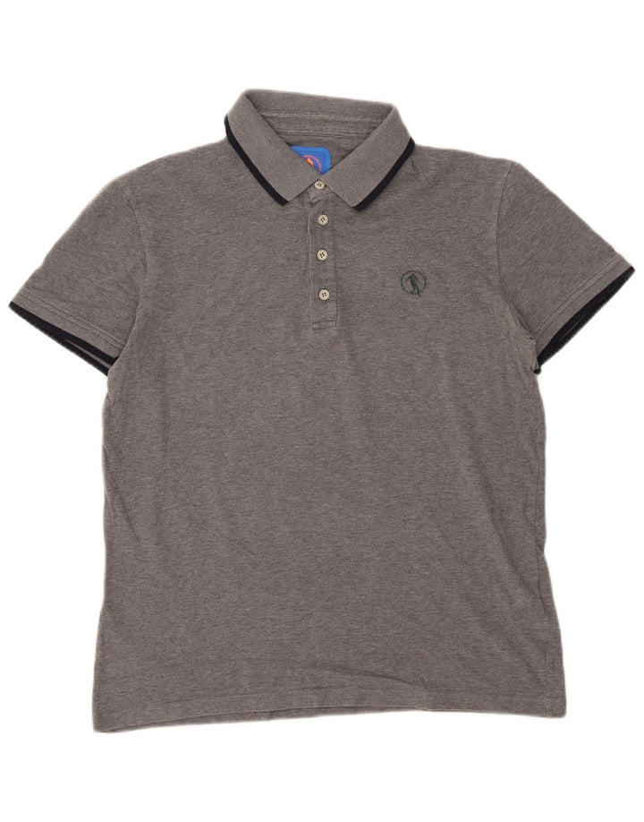 Bikkembergs Mens Polo Shirt Large Grey Cotton