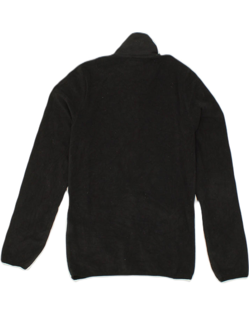KAPPA Womens Fleece Jacket UK 12 Medium Black Polyester | Vintage Kappa | Thrift | Second-Hand Kappa | Used Clothing | Messina Hembry 