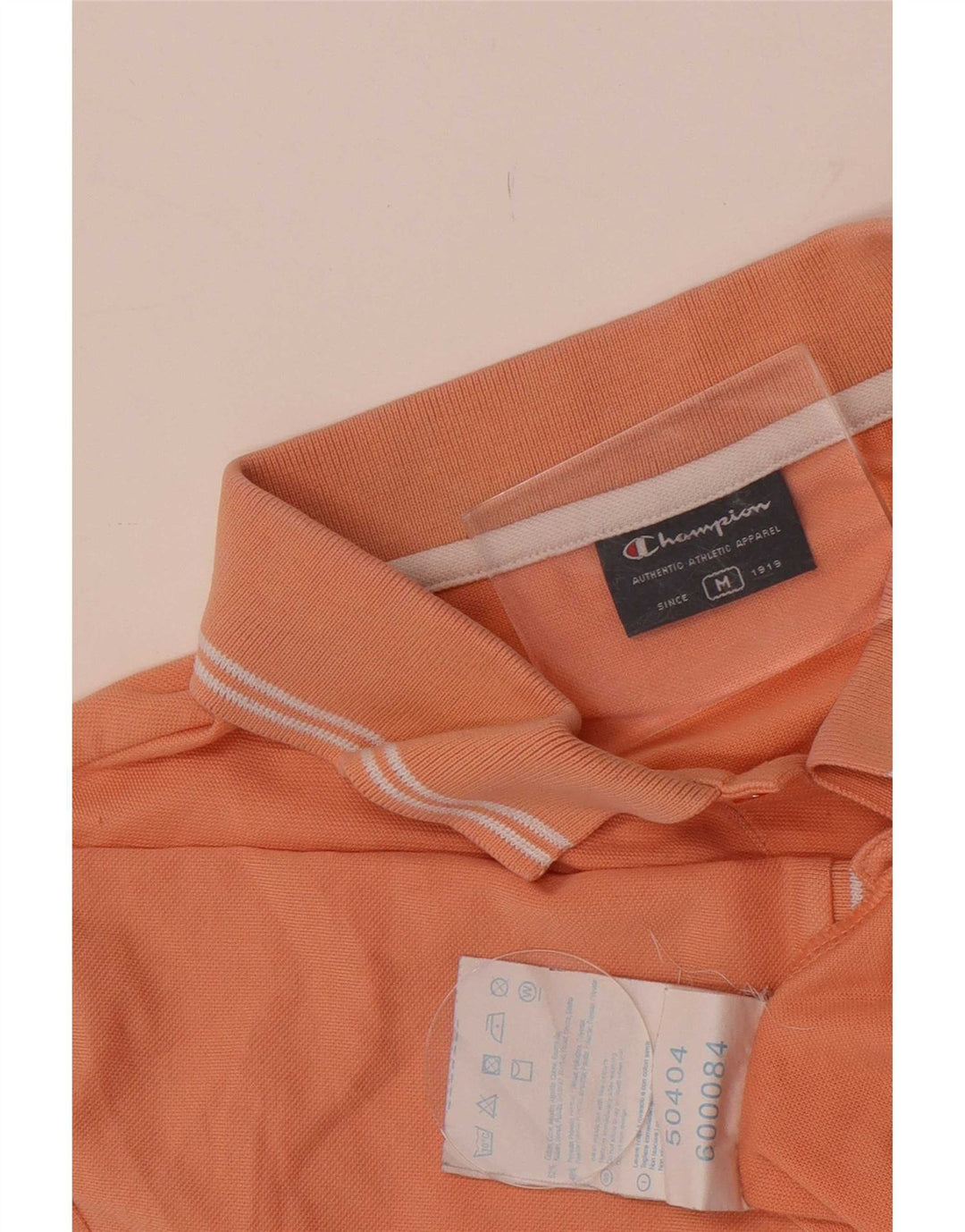 Champion Mens Polo Shirt Medium Orange Cotton