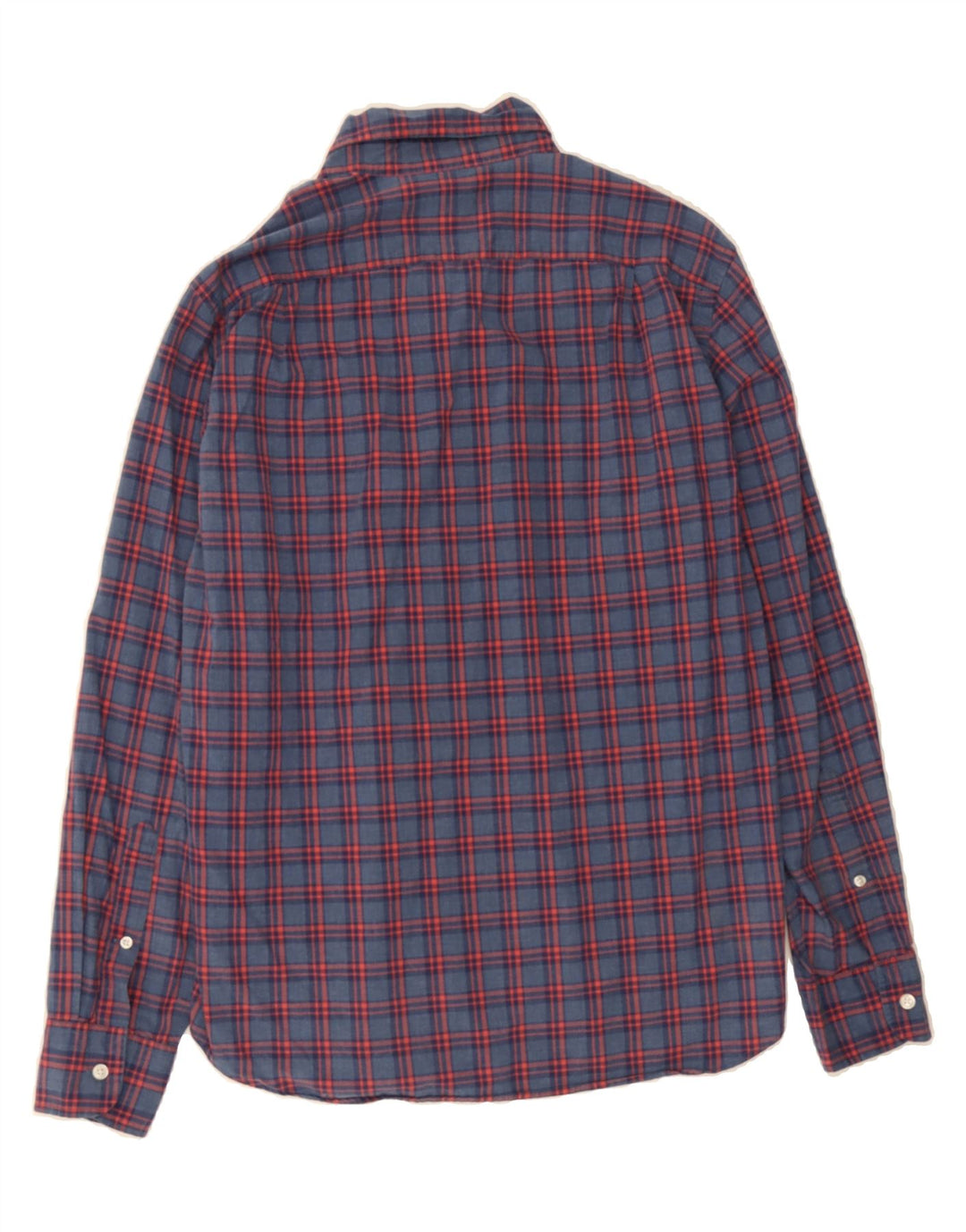 J. CREW Mens Shirt Medium Blue Check Cotton Vintage J. Crew and Second-Hand J. Crew from Messina Hembry 