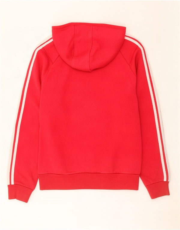 Adidas Girls Graphic Hoodie Jumper 15-16 Years Red Cotton
