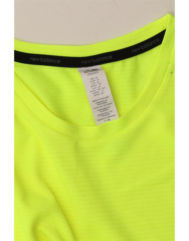 NEW BALANCE Mens T-Shirt Top XL Green Polyester Vintage New Balance and Second-Hand New Balance from Messina Hembry 