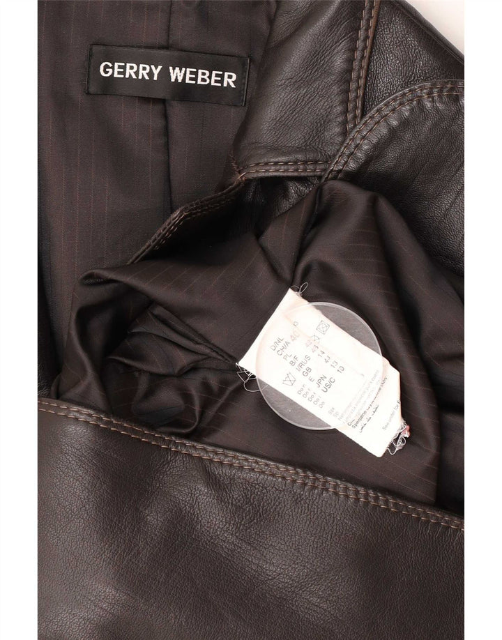 Gerry Weber Womens 2 Button Blazer Jacket UK 14 Medium Brown