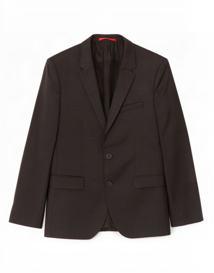 Hugo Boss Mens 2 Button Blazer Jacket EU 48 Medium Black Wool