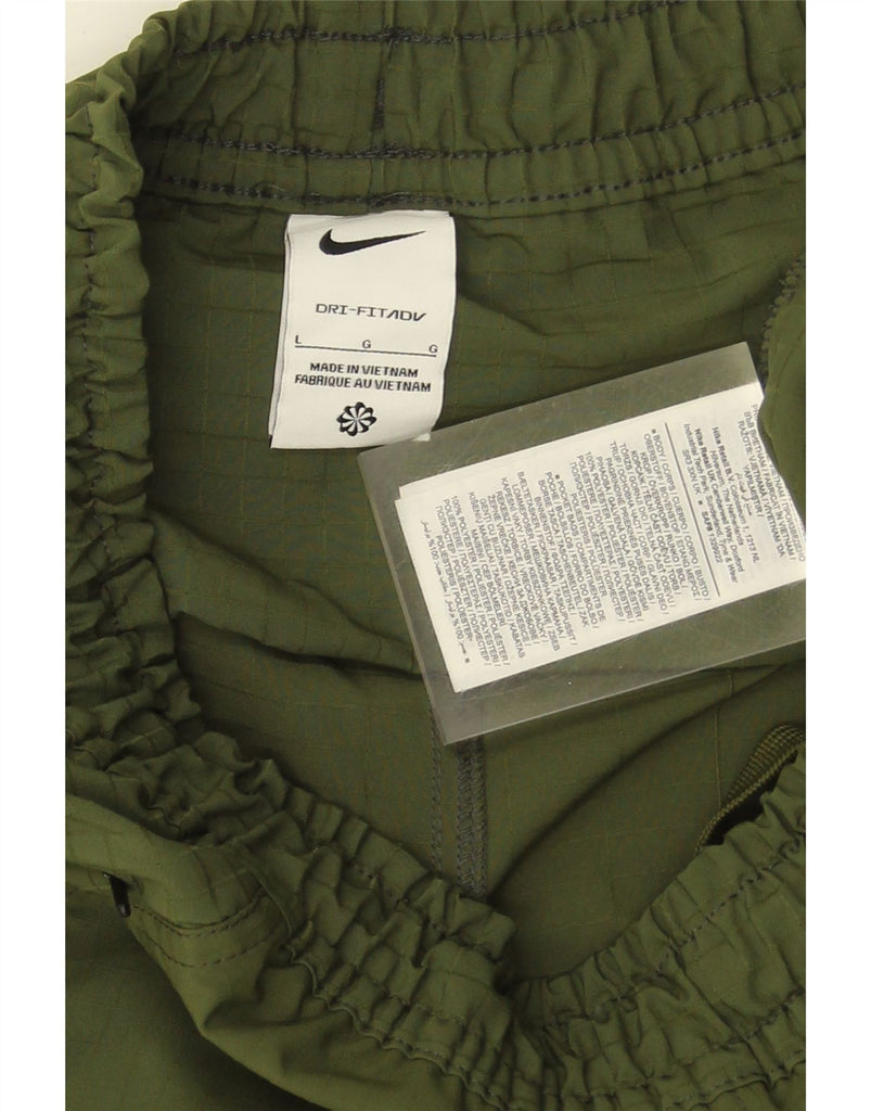 NIKE Womens Dri Fit Sport Shorts UK 16 Large Khaki Polyester Vintage Nike and Second-Hand Nike from Messina Hembry 