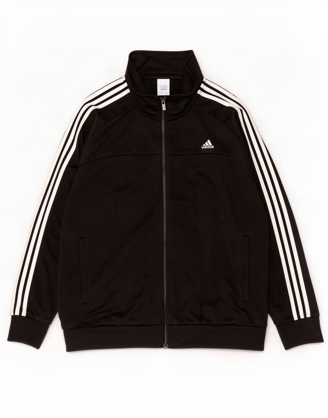 Adidas Mens Regular Fit Tracksuit Top Jacket XL Black Polyester