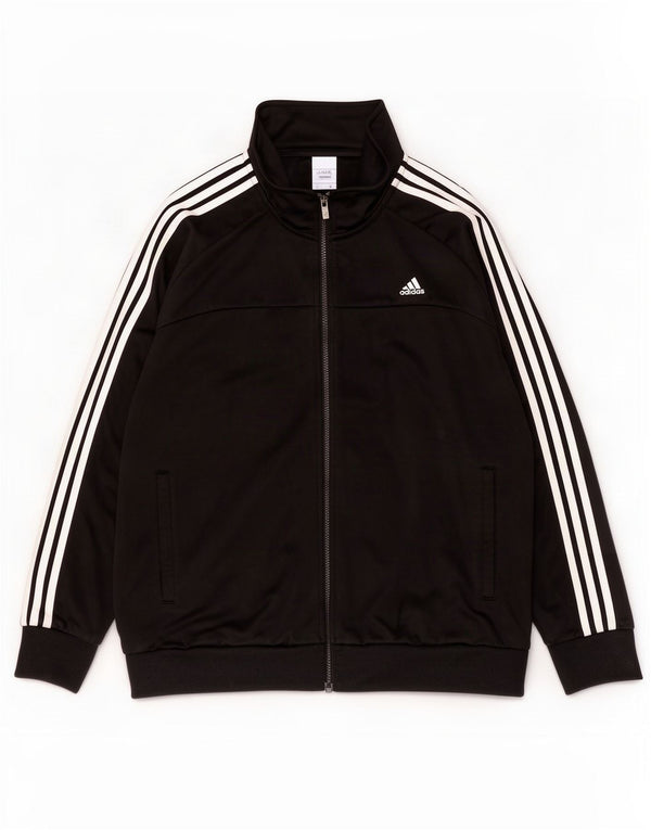 Adidas Mens Regular Fit Tracksuit Top Jacket XL Black Polyester