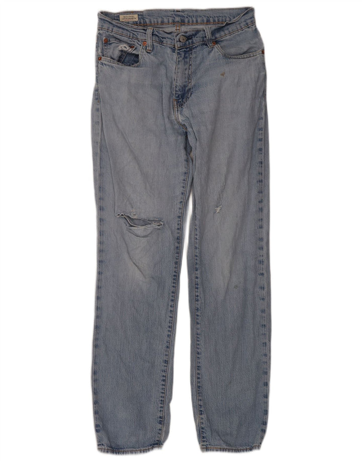 Levi's Mens Distressed Straight Jeans W32 L32 Blue Cotton