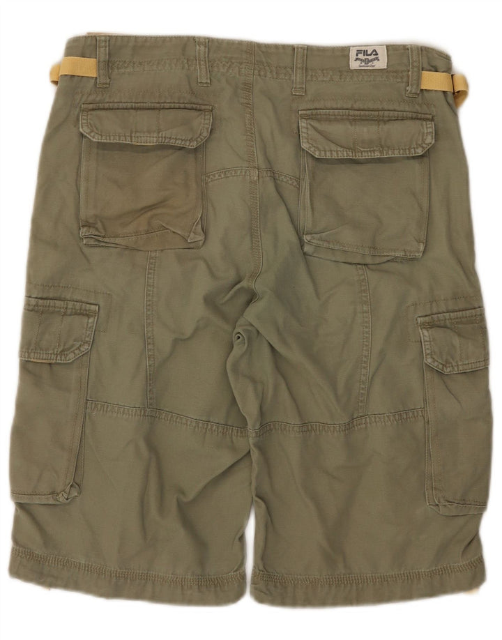 Fila Mens Cargo Shorts W34 Large Khaki