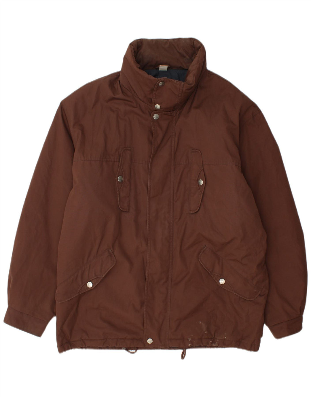 FILA Mens Magic Line Hooded Utility Jacket IT 50 Large Brown Polyester