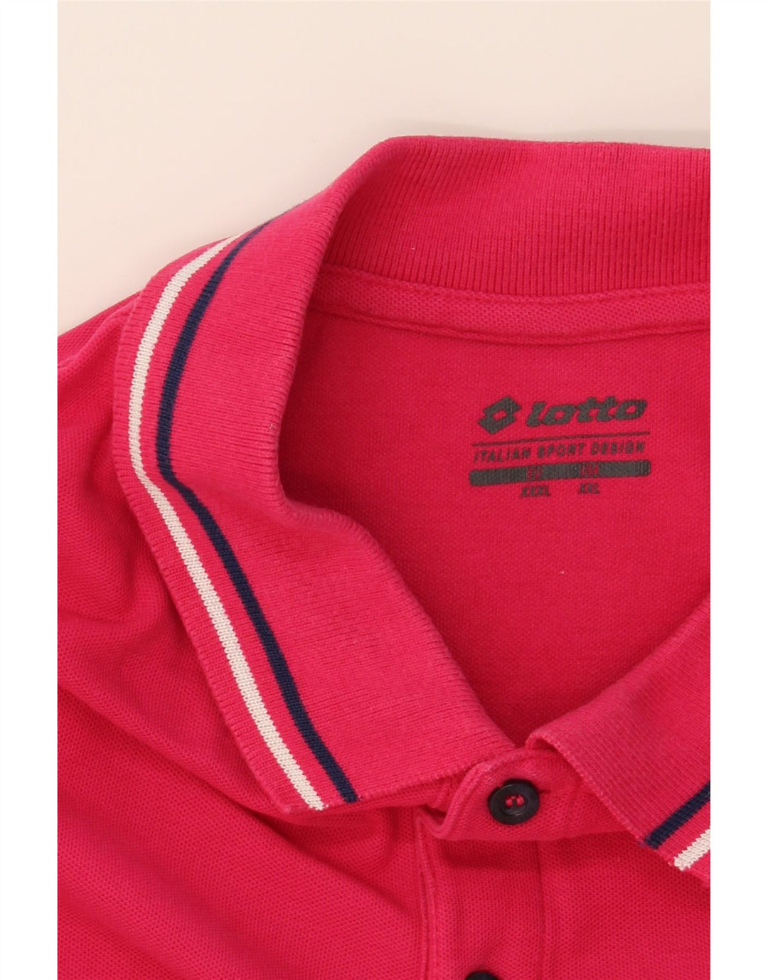 LOTTO Mens Polo Shirt 2XL Pink Vintage Lotto and Second-Hand Lotto from Messina Hembry 