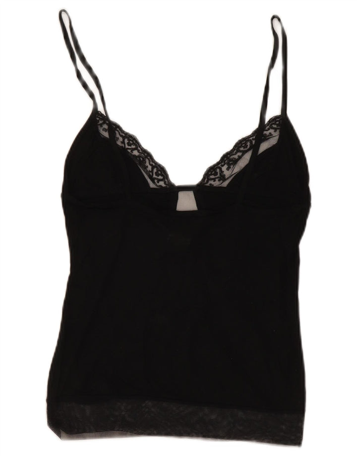 Patrizia Pepe Womens Cami Top IT 44 Medium Black Viscose