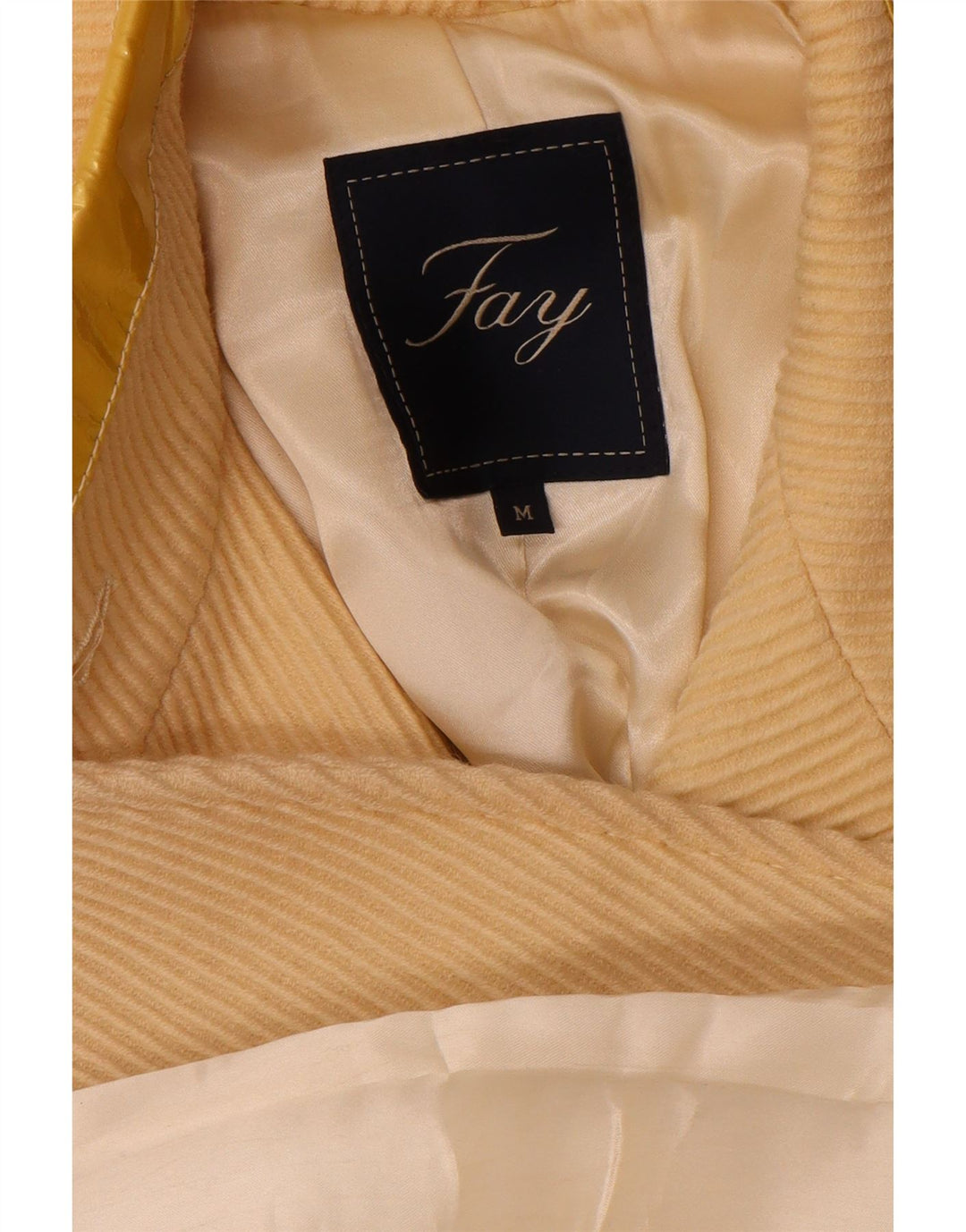 Fay Womens Overcoat UK 12 Medium Beige Wool