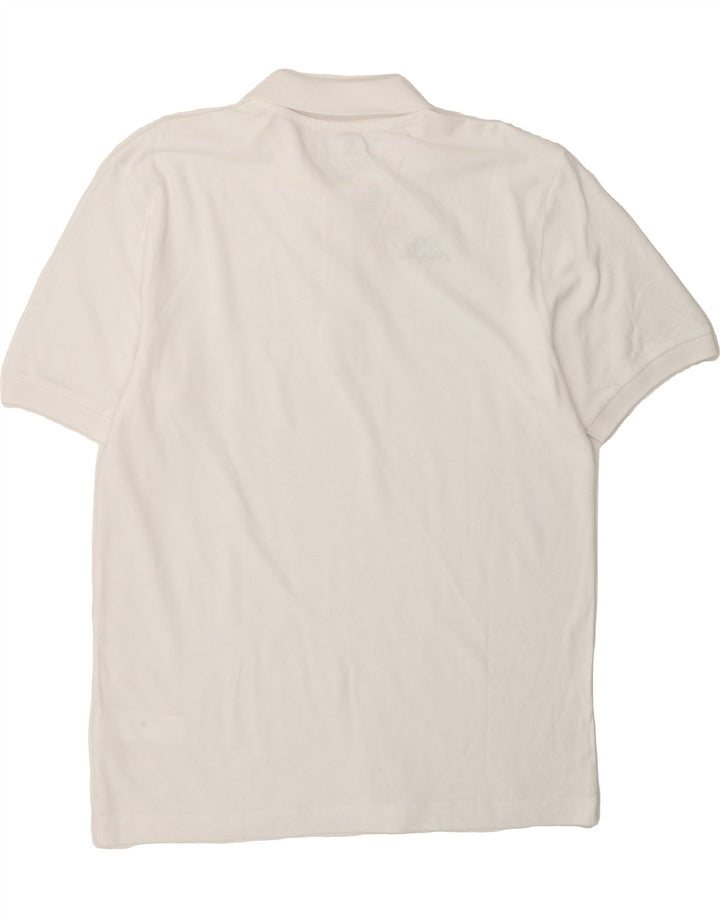 KAPPA Mens Polo Shirt Large White Cotton Vintage Kappa and Second-Hand Kappa from Messina Hembry 