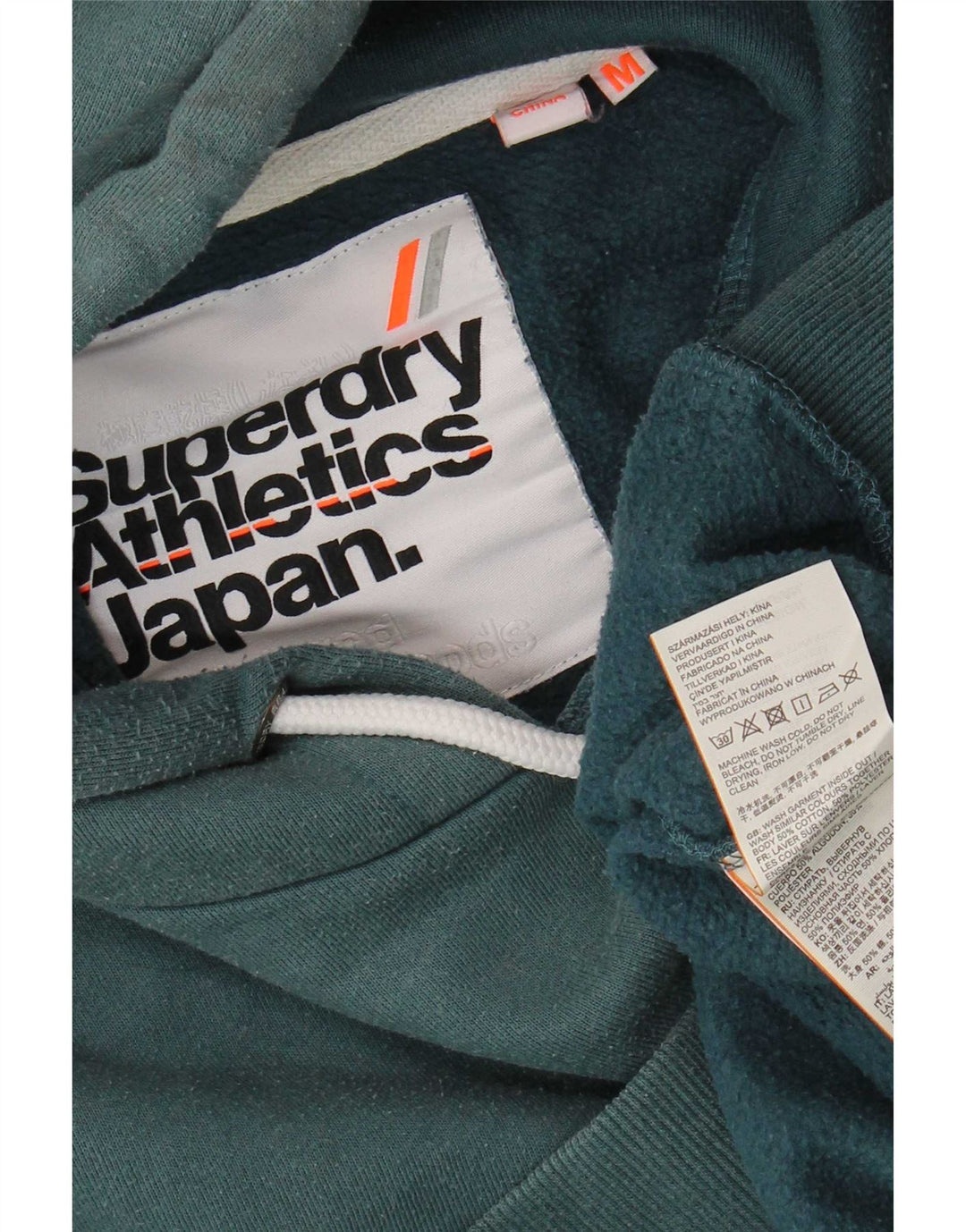 Superdry Mens Hoodie Jumper Medium Green Cotton