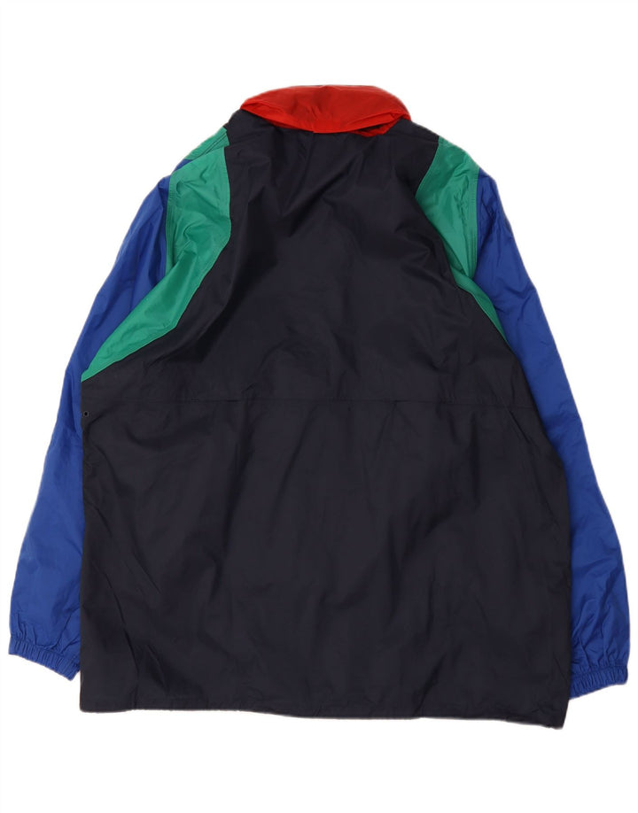 Anuy Mens Rain Jacket UK 40 Large Navy Blue Colourblock Nylon
