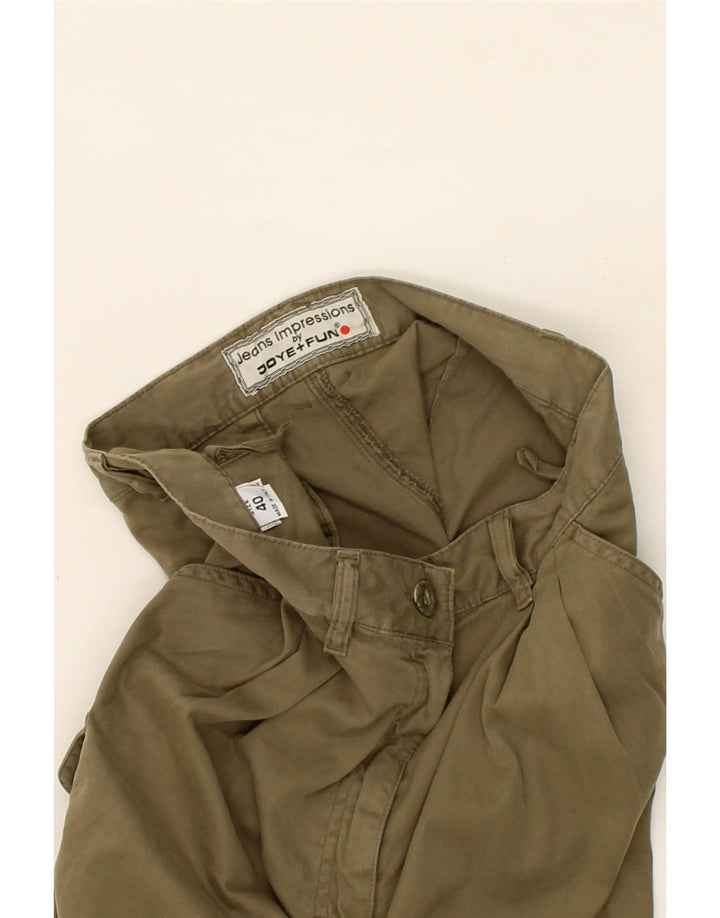 JOYE+FUN Womens Cargo Shorts IT 40 Small W28  Khaki Cotton Vintage Joye+Fun and Second-Hand Joye+Fun from Messina Hembry 