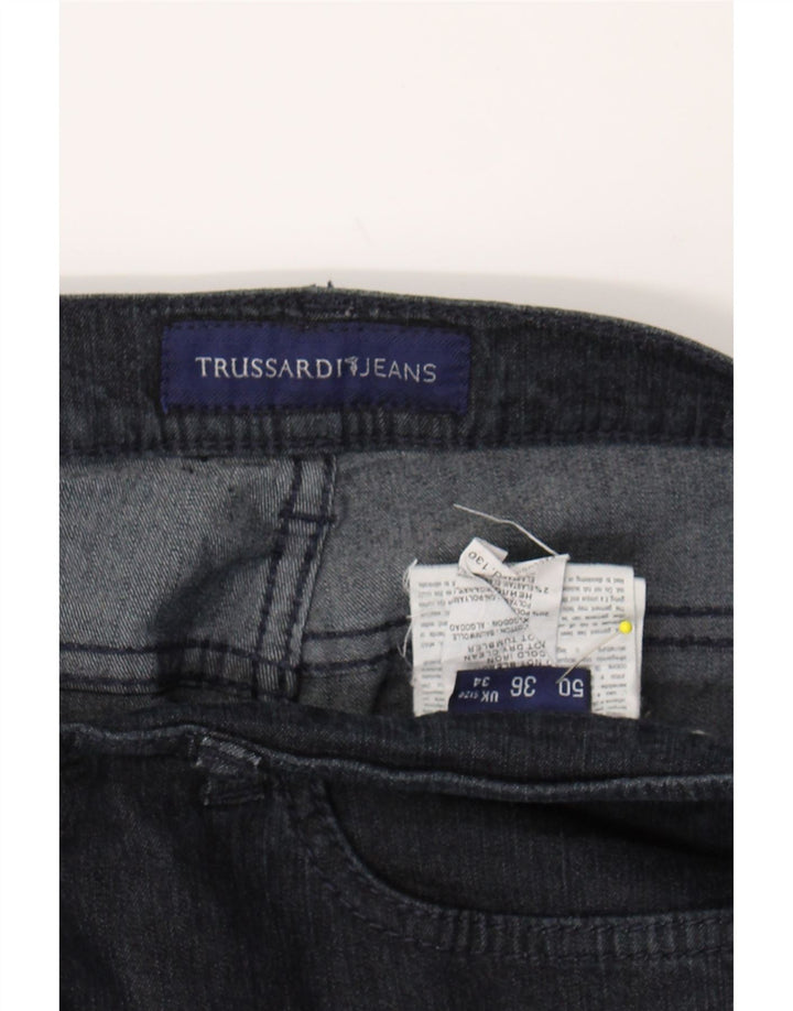 TRUSSARDI Womens Straight Jeans W34 L28 Navy Blue Cotton Vintage Trussardi and Second-Hand Trussardi from Messina Hembry 