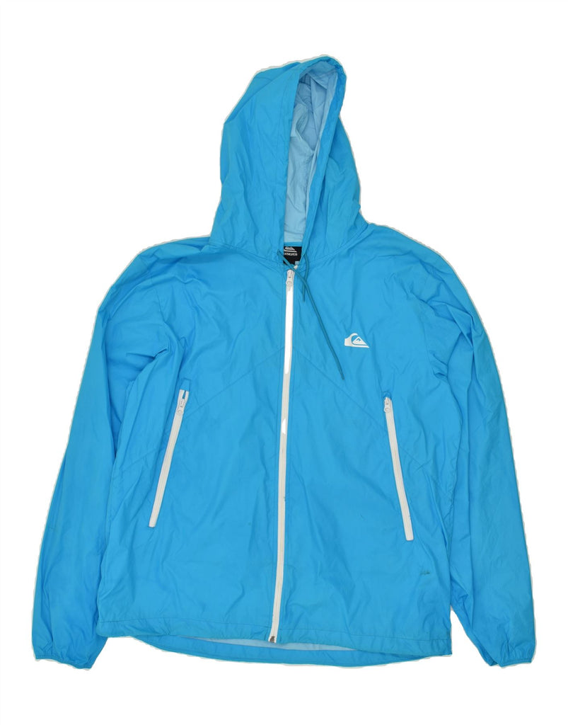 QUIKSILVER Mens Hooded Rain Jacket UK 44 2XL Blue Polyamide | Vintage Quiksilver | Thrift | Second-Hand Quiksilver | Used Clothing | Messina Hembry 