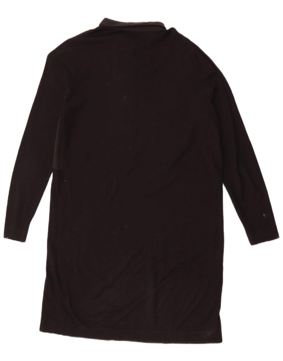 Hobbs Womens Long Sleeve Shift Dress UK 14 Large Black Cotton