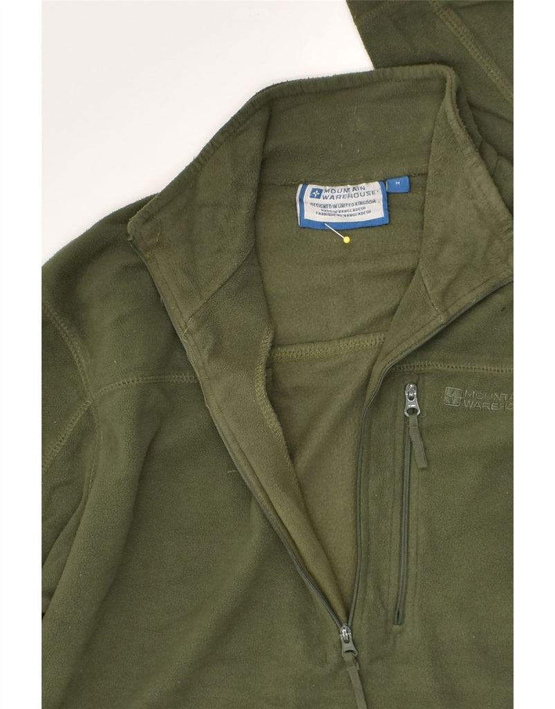 MOUNTAIN WAREHOUSE Mens Zip Neck Fleece Jumper  Medium Green Polyester | Vintage Mountain Warehouse | Thrift | Second-Hand Mountain Warehouse | Used Clothing | Messina Hembry 