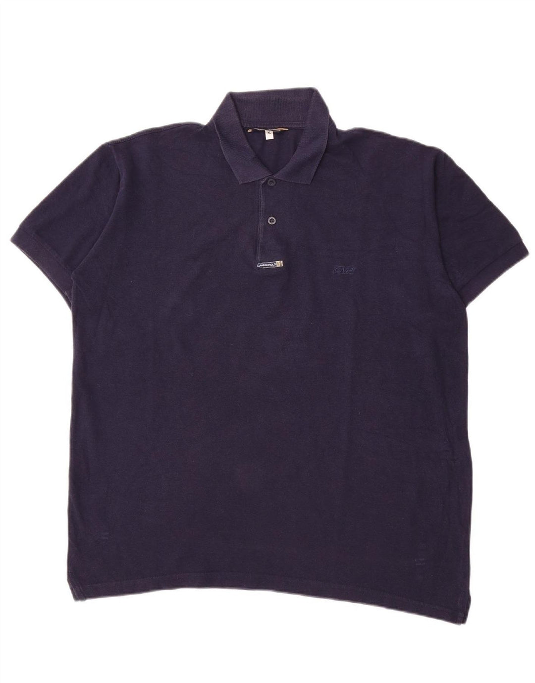 CAMPAGNOLO Mens Polo Shirt XL Navy Blue Cotton