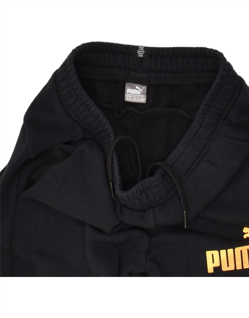 PUMA Boys Graphic Tracksuit Trousers Joggers 13-14 Years XL Navy Blue | Vintage Puma | Thrift | Second-Hand Puma | Used Clothing | Messina Hembry 