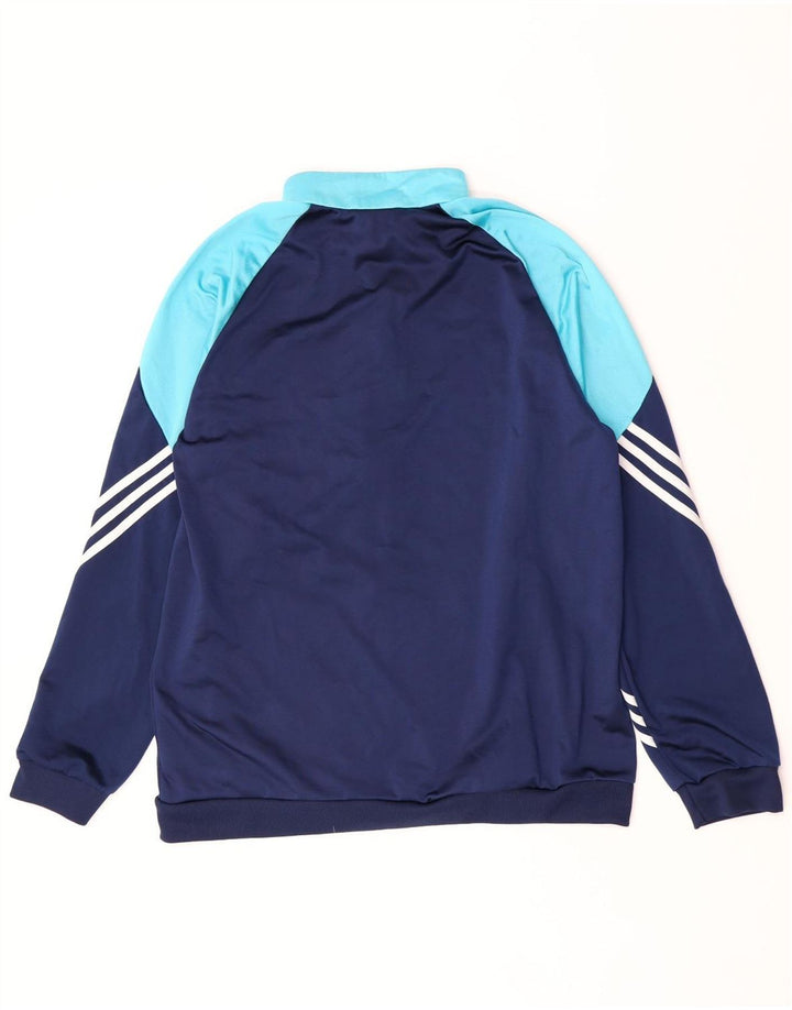 Adidas Mens Tracksuit Top Jacket XL Navy Blue Colourblock Polyester