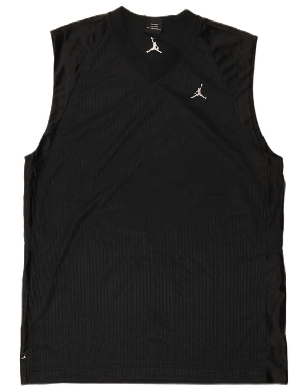 Jordan Mens Vest Top Medium Black Polyester