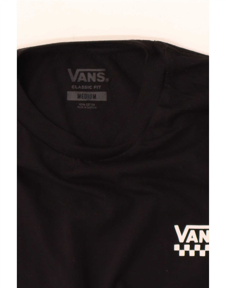 Vans Mens Classic Fit T-Shirt Top Medium Black Cotton