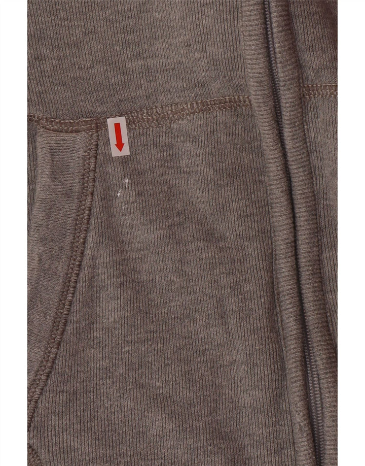 ABERCROMBIE & FITCH Womens Graphic Tracksuit Top Jacket UK 16 Large Grey