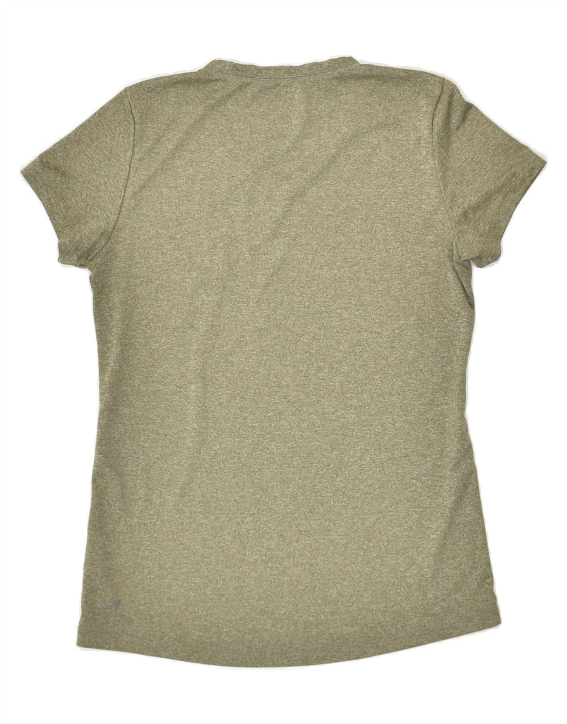 PUMA Womens T-Shirt Top UK 14 Large Khaki Polyester | Vintage Puma | Thrift | Second-Hand Puma | Used Clothing | Messina Hembry 