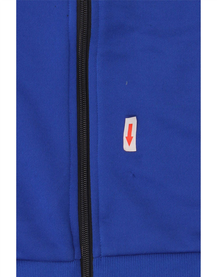 Adidas Boys Graphic Tracksuit Top Jacket 9-10 Years Blue Colourblock