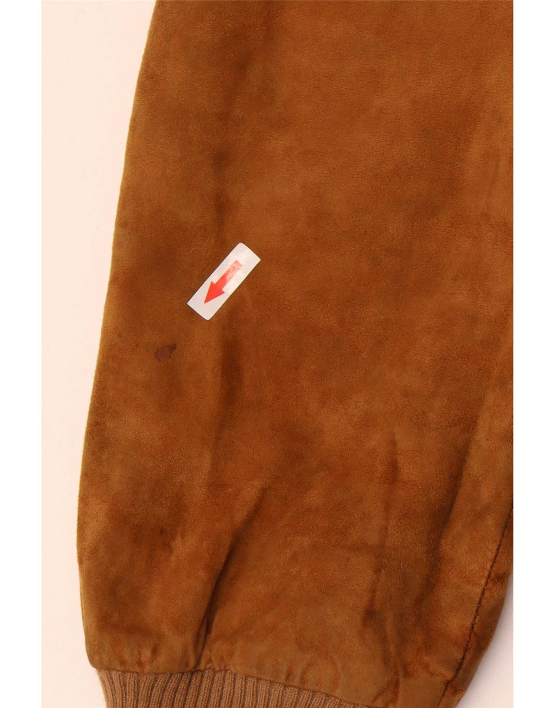Vintage Mens Suede Bomber Jacket IT 50 Large Beige Leather