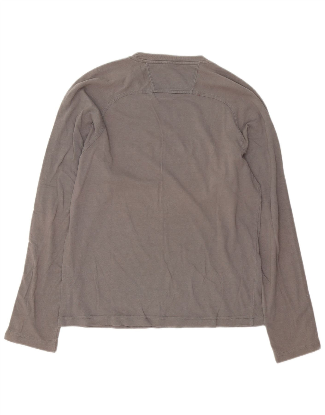 Champion Mens Graphic Top Long Sleeve Medium Grey Cotton