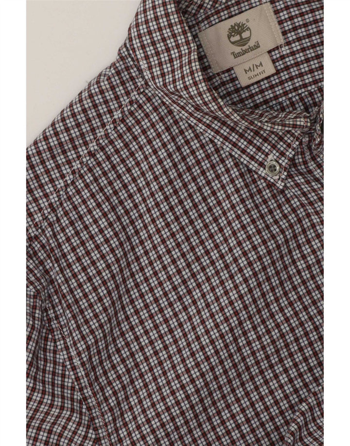 Timberland Mens Slim Fit Shirt Medium Red Gingham