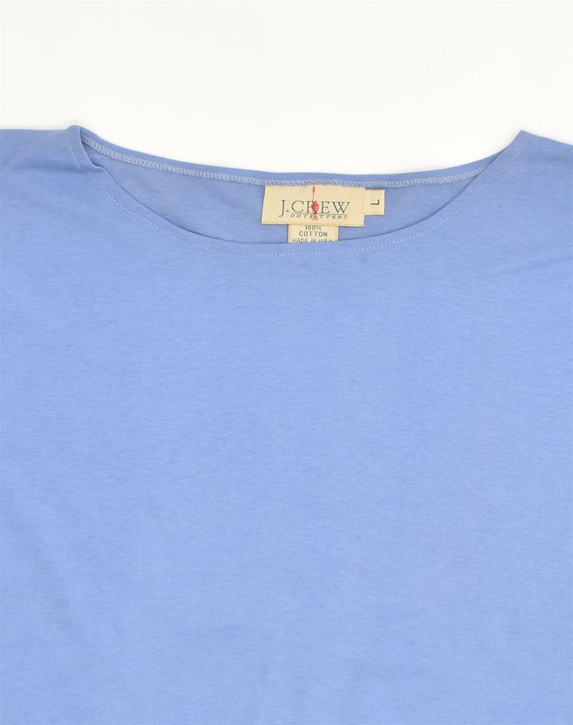 J. CREW Womens T-Shirt Top UK 14 Large Blue Cotton | Vintage J. Crew | Thrift | Second-Hand J. Crew | Used Clothing | Messina Hembry 