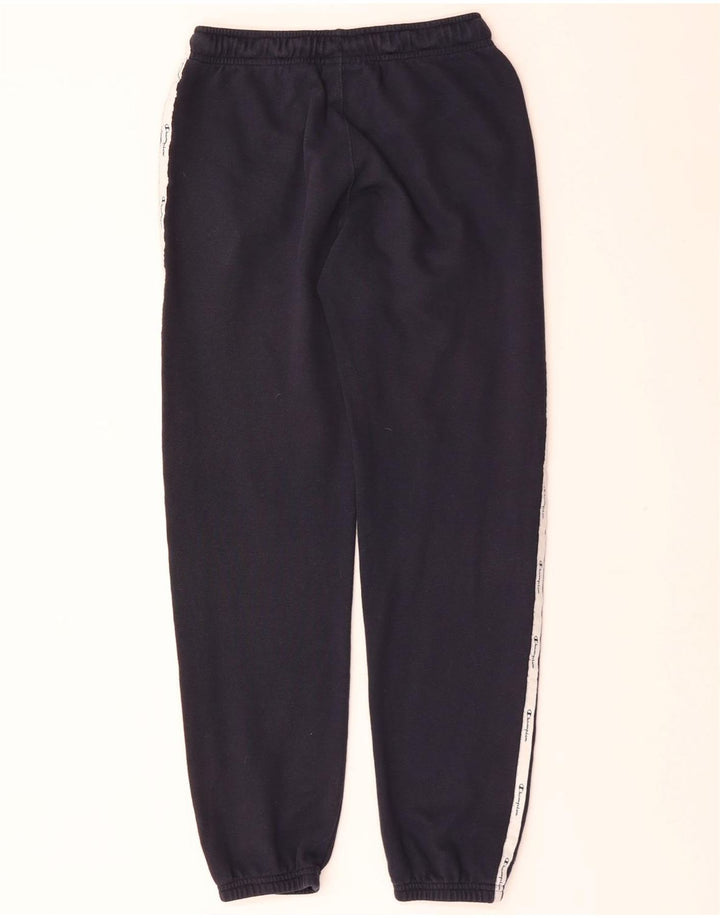 CHAMPION Boys Tracksuit Trousers Joggers 11-12 Years Large Navy Blue