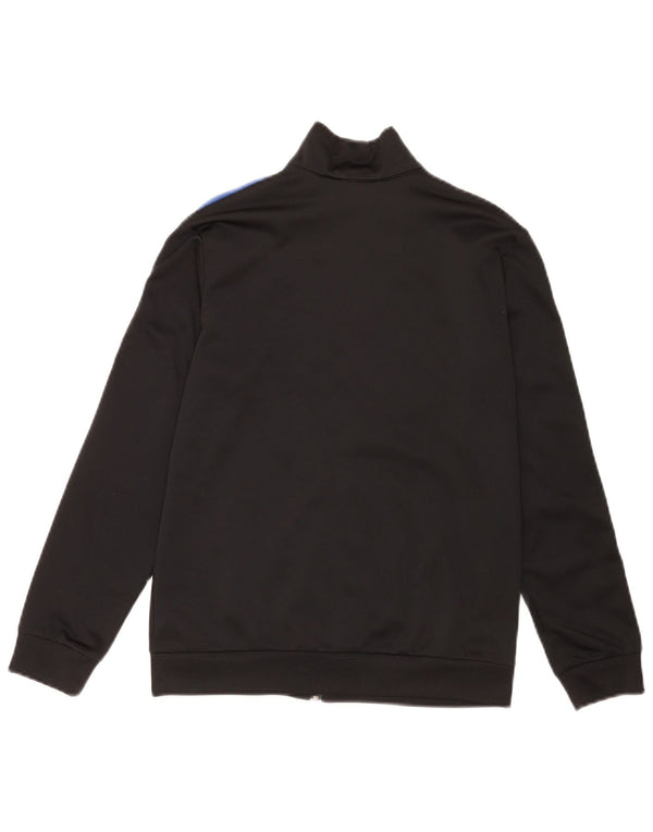 Adidas Girls Graphic Tracksuit Top Jacket 11-12 Years Black Polyester