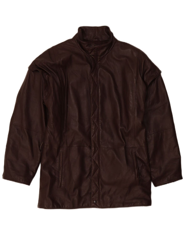Vintage Mens Leather Jacket UK 40 Large Brown Leather