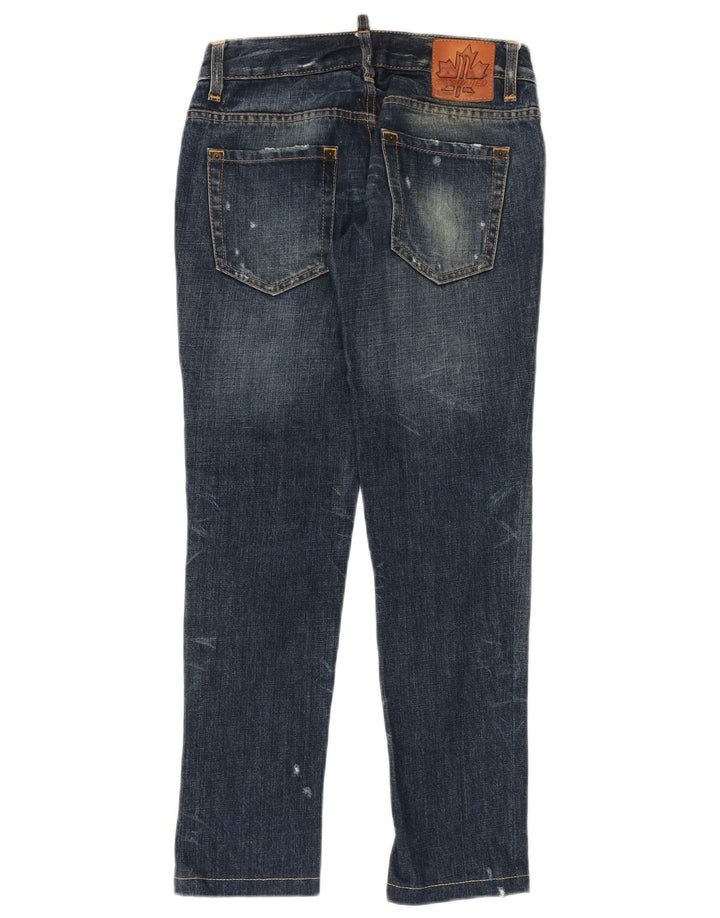 Dsquared2 Womens Distressed Slim Jeans IT 38 XS W28 L29 Blue Cotton
