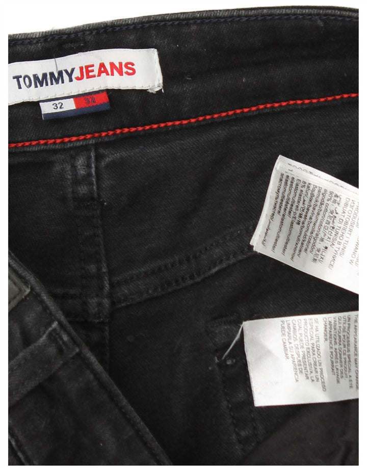 Tommy Hilfiger Mens Slim Jeans W32 L32 Black Cotton