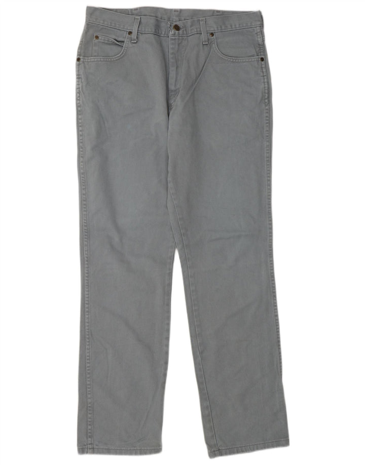 WRANGLER Mens Regular Straight Jeans W34 L33 Grey Cotton