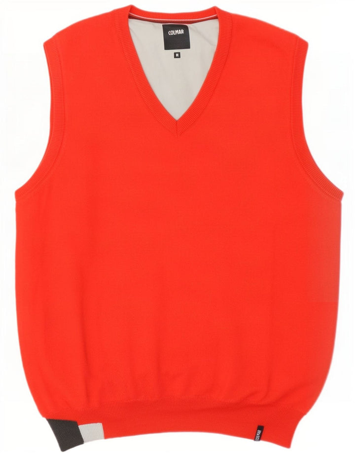 Colmar Mens Vest Tank Top Medium Red Colourblock Cotton