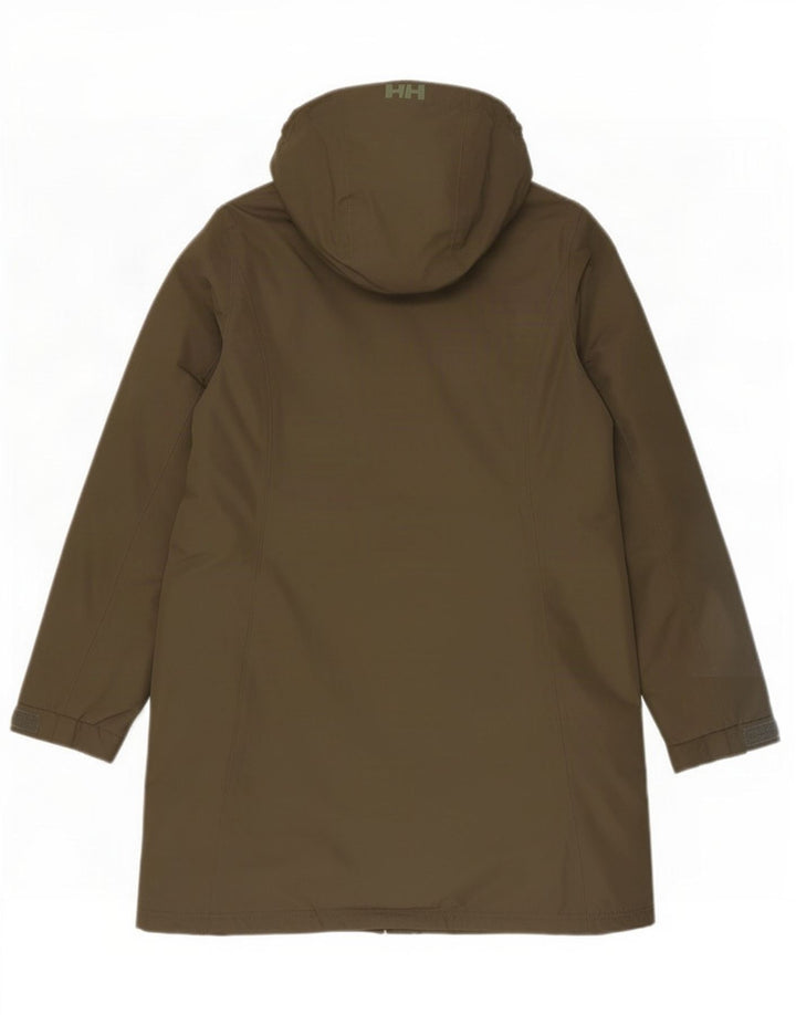 Helly Hansen Womens Hooded Padded Coat UK 14 Medium Khaki Polyester