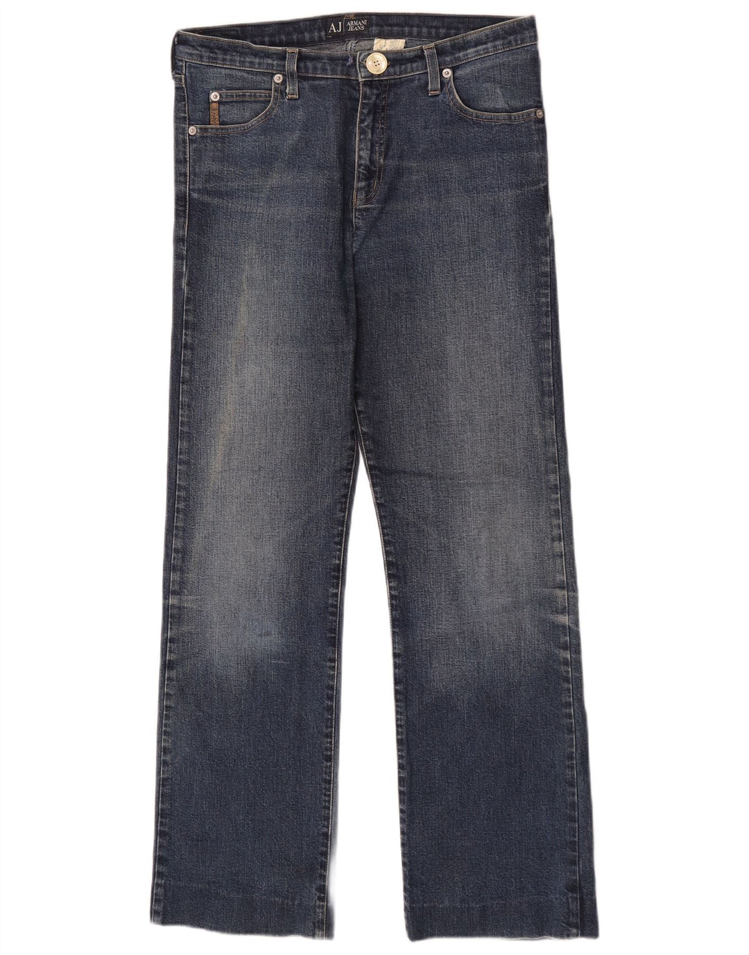Armani Womens Straight Jeans W29 L29 Blue Cotton